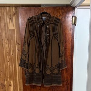 Double D Ranch Tan and Black Embroidered Cape